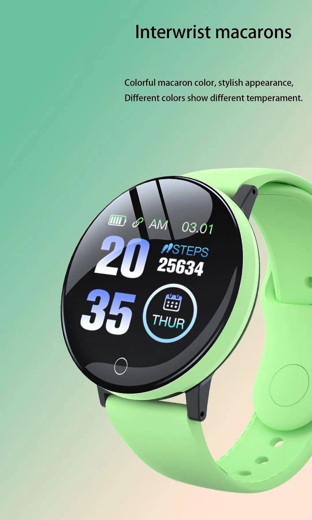 D18 Multifunctional Smart Watch Men & Women Bluetooth Connected Phone Music Fitness Sports Bracelet Sleep Monitor watch