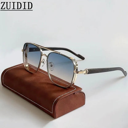 Luxury Vintage Steampunk Sunglasses – Wood Frame Polarized Photochromic Lenses