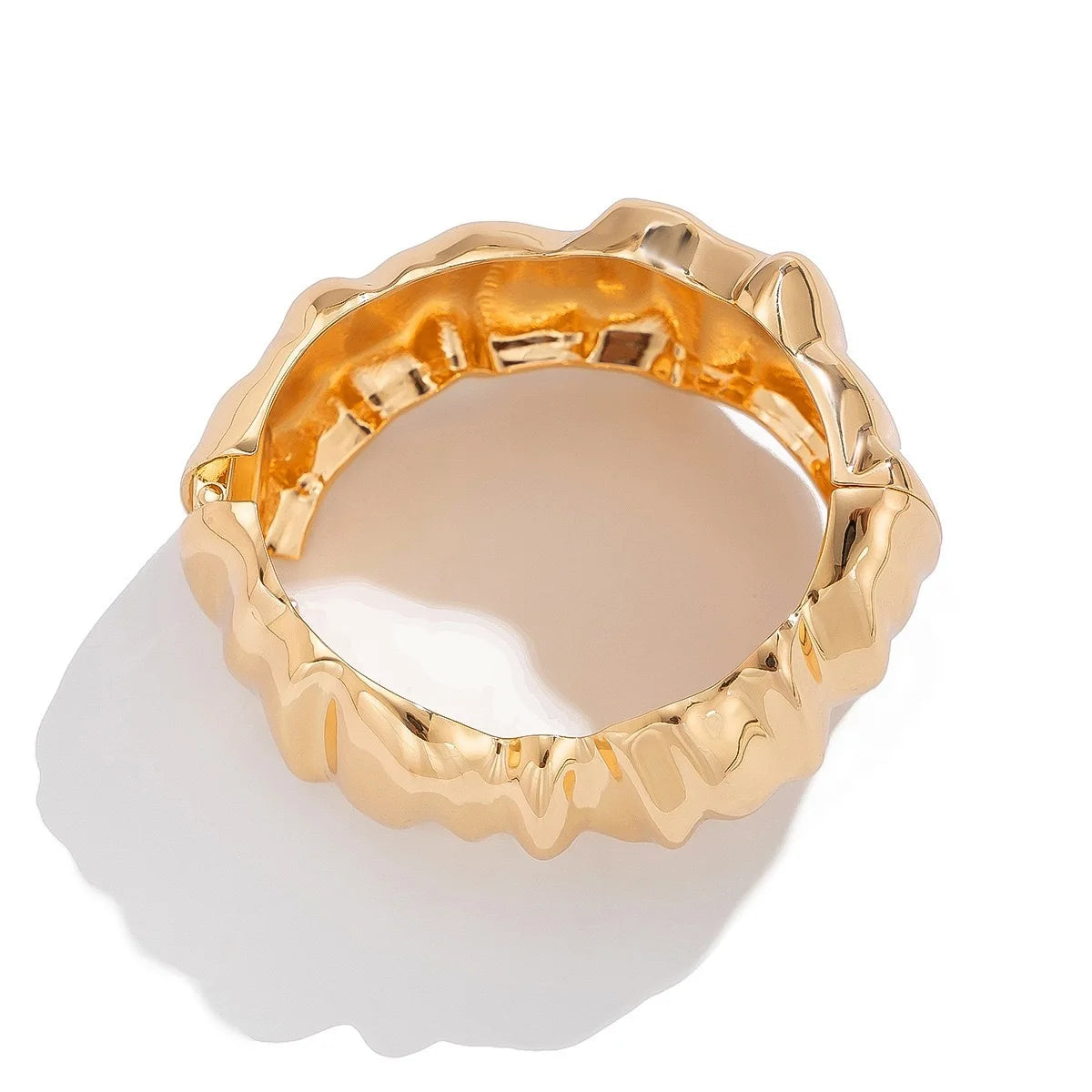 Bracelet Vintage Pearl Wide Cuff Bangles Men Hip Hop Punk Gold Silver Color Geometric