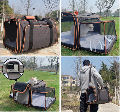 Expandable Pet Carrier Bag – Airline Approved Travel Bag for Dogs & Cats