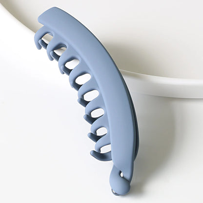 Banana Fish-Shaped Hair Clip – Solid Color Ponytail Barrette for Women