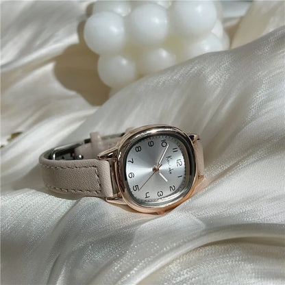 Simple Retro Exam Watch Female Student Art School Style Fashion Leather Band Wristwatch for Women Reloj Mujer Dropshipping - BeeTrendyShop.COM