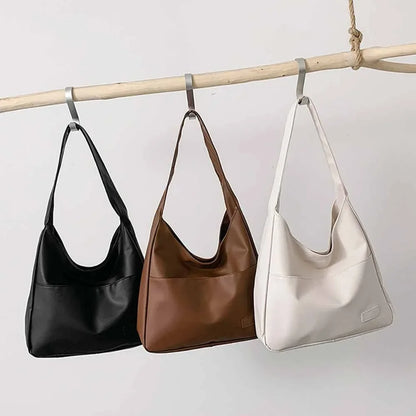 Simple and casual retro shoulder bag, trendy for casual commuting, large capacity tote bag - BeeTrendyShop.COM