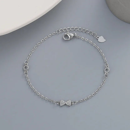 VENTFILLE 925 Silver Diamond Butterfly Bracelet – Adjustable Flower Jewelry for Women