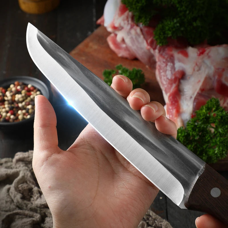 Forged Kitchen Boning & Fillet Knife – Chef Slicing Knife for Fishing & Grilling