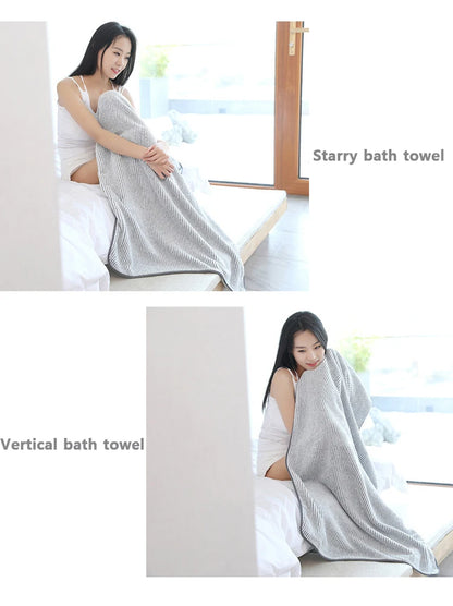 1PCS Thickened Bath Towels for The Body Microfiber Towel for Gym Sports Shower Robe for Spa Beath Home - BeeTrendyShop.COM