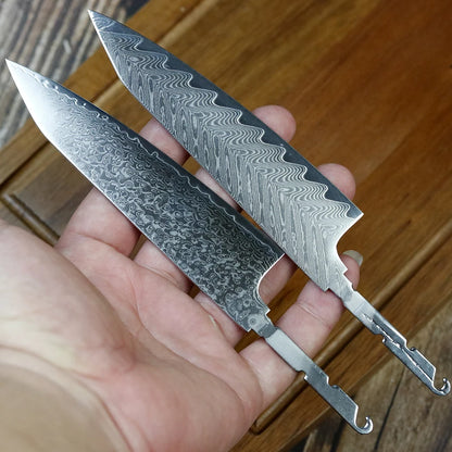 DIY VG10 Damascus Steel Knife Blank – Sharp Chef & Utility Knife Making Material