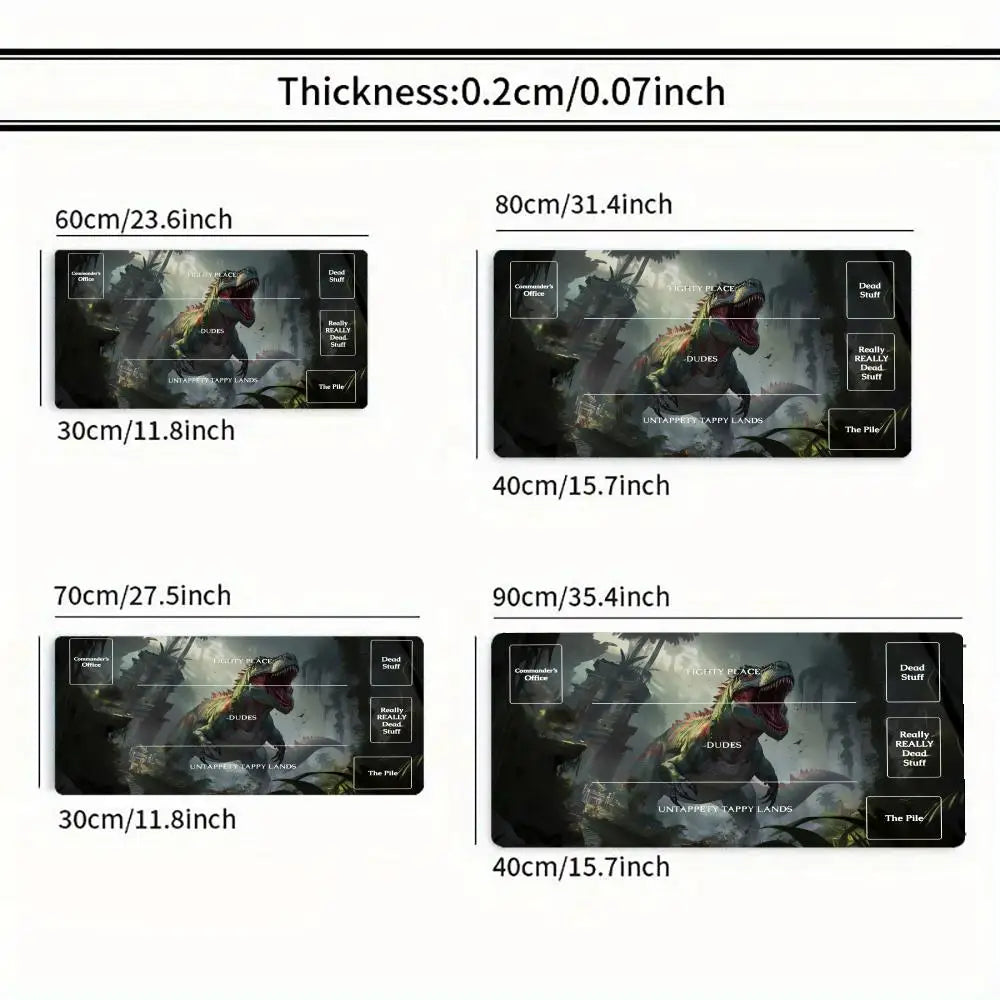 Jungle Dinosaur Gaming Playmat – Durable Rubber MTG & TCG Card Game Mat | 35x60cm Large Mouse Pad