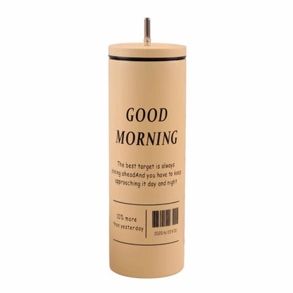 600ML Creative Thermal Water Bottle – Large Capacity Insulated Tea Mug Stainless Steel