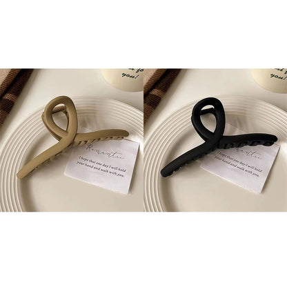 Cross Matte Hair Claw Clip Set – Large Korean Hairgrip for Women (2/4Pcs)