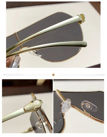 High-End Retro Frameless Sunglasses – Toad Style Metal Frame UV400 Unisex