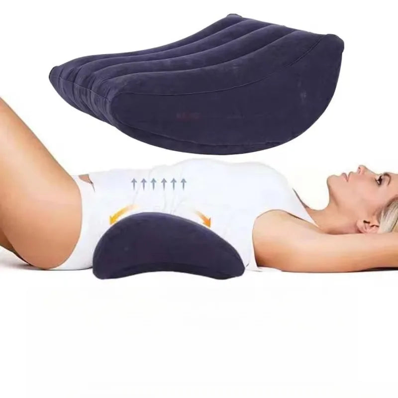 Inflatable Backrest Cushion 45x36cm – Portable Neck & Lumbar Support for Bed, Sofa, Car & Travel