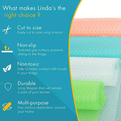 Cabinet & Refrigerator Liner Mats – Cuttable Moisture-Proof Easy-Clean Shelf Mats | 4/8/12pcs