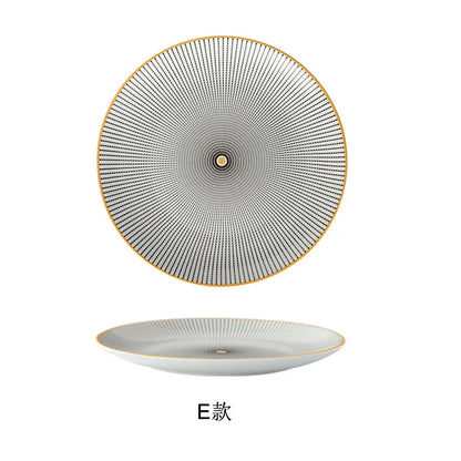 Japanese-Style Wavy Ceramic Vegetable Plate – Nordic Dessert & Western Food Dish