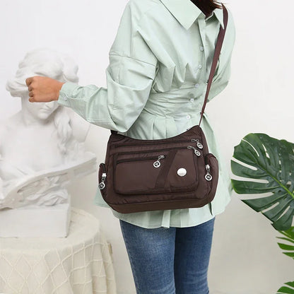 Women's casual large capacity crossbody bag, multifunctional waterproof shoulder bag, shopping handbag - BeeTrendyShop.COM
