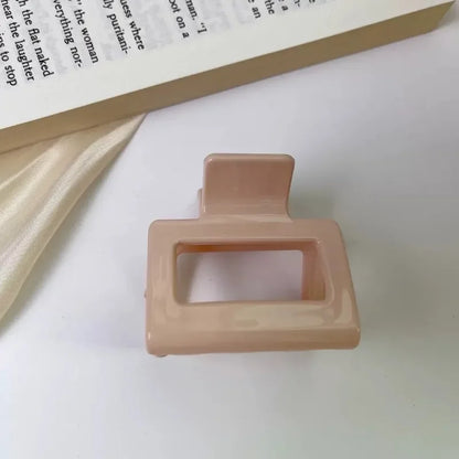 Small Square Acrylic Hair Claw Clip – Colorful Elegant Barrette for Women & Girls