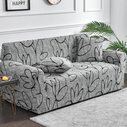 1pc Flower Printed Elastic Sofa Cover Antidirty Spandex Sofa Cover Furniture Protector for Bedroom Office Living Room Home Decor - BeeTrendyShop.COM