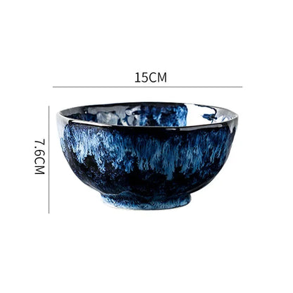 Creative Irregular Ceramic Tableware Set – Soup Bowl, Salad Bowl, Dessert & Fish Plate