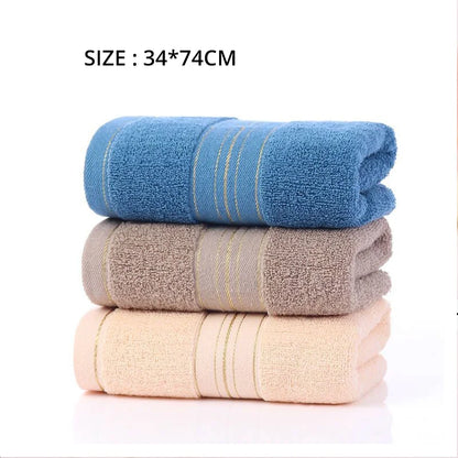 Thickened 100% Cotton Face Towel – Soft, Absorbent & Skin-Friendly for Adults & Kids 34x74cm