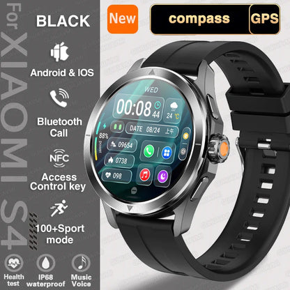 S4 Ultra Outdoor Sport Smartwatch – AMOLED HD, NFC, GPS, Heart Rate, Bluetooth Call