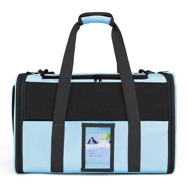 Soft Cat Carrier Bag – For Large Cats up to 20 lbs & Small Dogs | Zipper Closure, All Life Stages