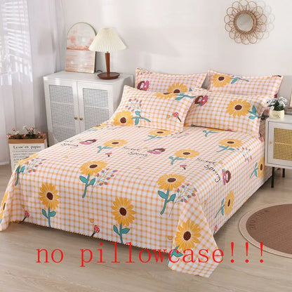 Floral Modern Princess Cotton Bed Sheet – Skin-Friendly Breathable Bedding for King & Queen Size