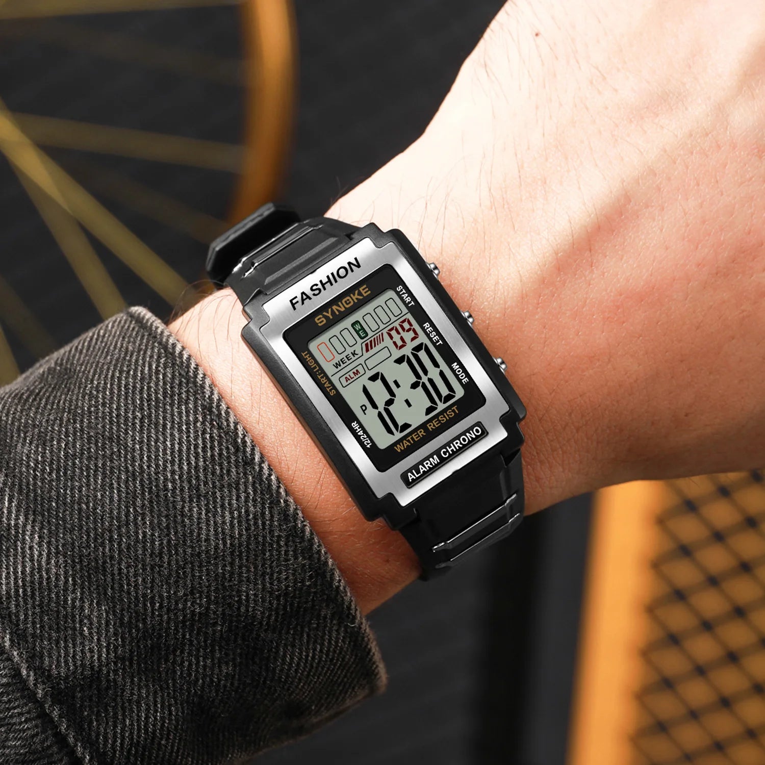 Digital Watches For Men Waterproof 31mm Ultra-thin Electronic Wristwatch Chronograph Sport SYNOKE Watch - BeeTrendyShop.COM