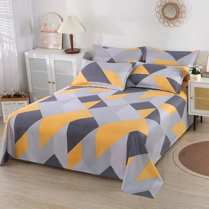 Floral Modern Princess Cotton Bed Sheet – Skin-Friendly Breathable Bedding for King & Queen Size