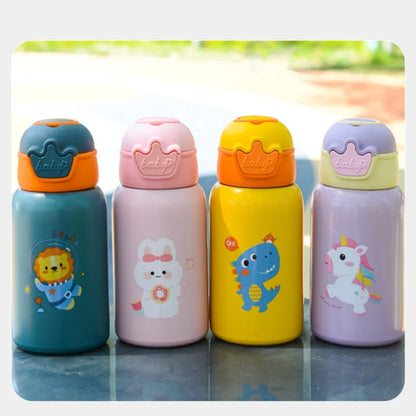 Kids Thermos Bottle with Straw – Stainless Steel Children’s Thermal Water Cup