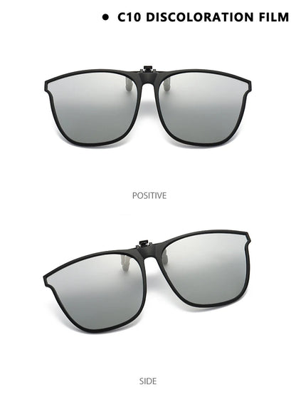 Polarized Clip-On Sunglasses – Night Vision Anti-Glare Driver Goggles for Men