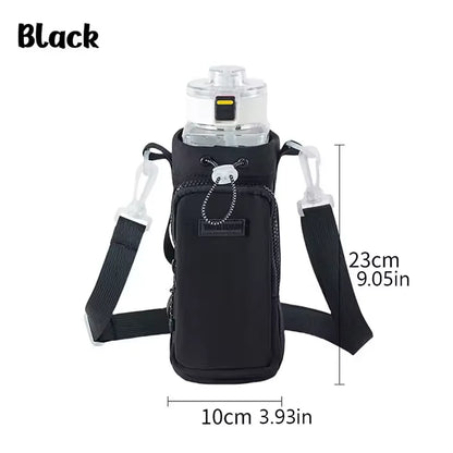 Portable Water Bottle Bag with Adjustable Shoulder Strap – Insulated Thermal Cup Sleeve Cover