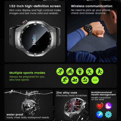 Sport Smartwatch for Android & iOS – AMOLED Screen, GPS, Heart Rate, Bluetooth Calls, Waterproof