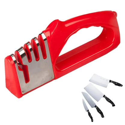 4-Segment Knife Sharpener – Multifunctional Portable Non-Slip Kitchen Sharpening Tool