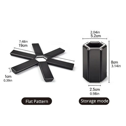 Folding Heat Insulation Pot Mat & Placemat – High Temperature Resistant Coaster for Pots & Pans