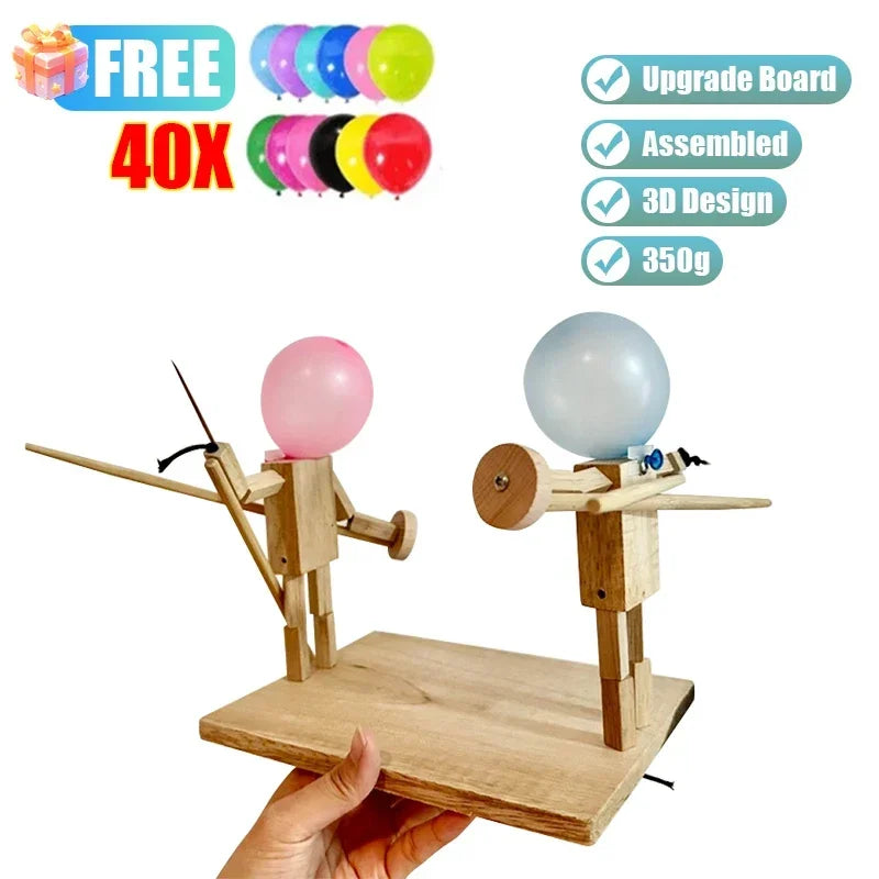 Balloon Battle Handmade Wooden for 2 Players