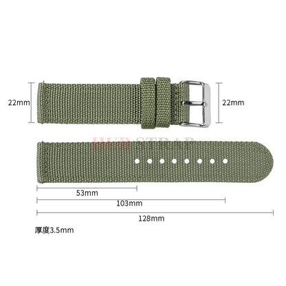 Nylon Canvas Watch Band Woven Soft Belt Universal Bracelet for Men Women Sport Military Universal  Wristband 18mm 20mm 22mm 24mm - BeeTrendyShop.COM