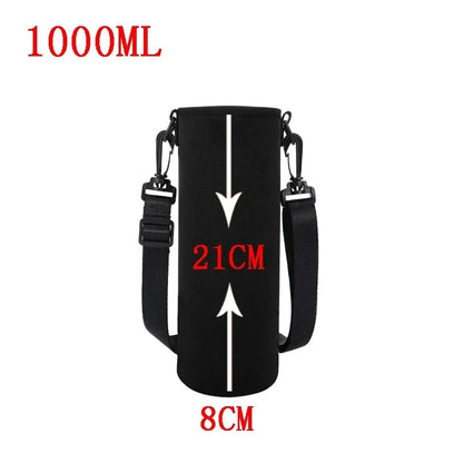 Neoprene Water Bottle Holder Bag 750ML/1000ML/1500ML – Insulated Pouch with Adjustable Strap