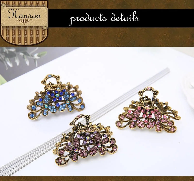 Large Frosted Square Hair Claw Clip – Solid Color Barrette for Women & Girls