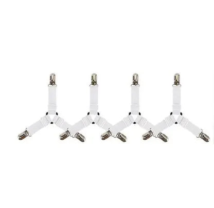 4Pcs Adjustable Bed Sheet And Quilt Holder for Bed Sheet Organizer Mattress Cover Clip For Home Elastic Straps Adjustable Clips - BeeTrendyShop.COM