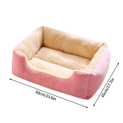 Plush Pet Bed – Soft Oval Mat for Indoor Cats & Dogs | All-Season Comfort