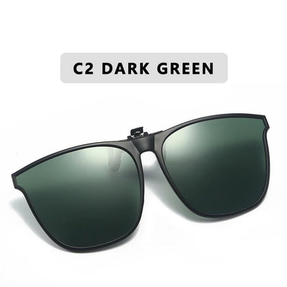Polarized Clip-On Sunglasses – Night Vision Anti-Glare Driver Goggles for Men