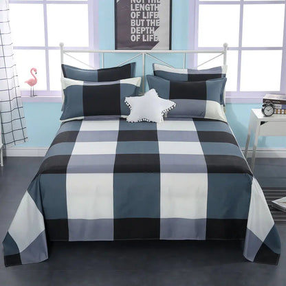 Modern Polyester Cotton Flat Bed Sheet – Soft Bed Linen for Single, Queen & King Size (No Pillow Covers)