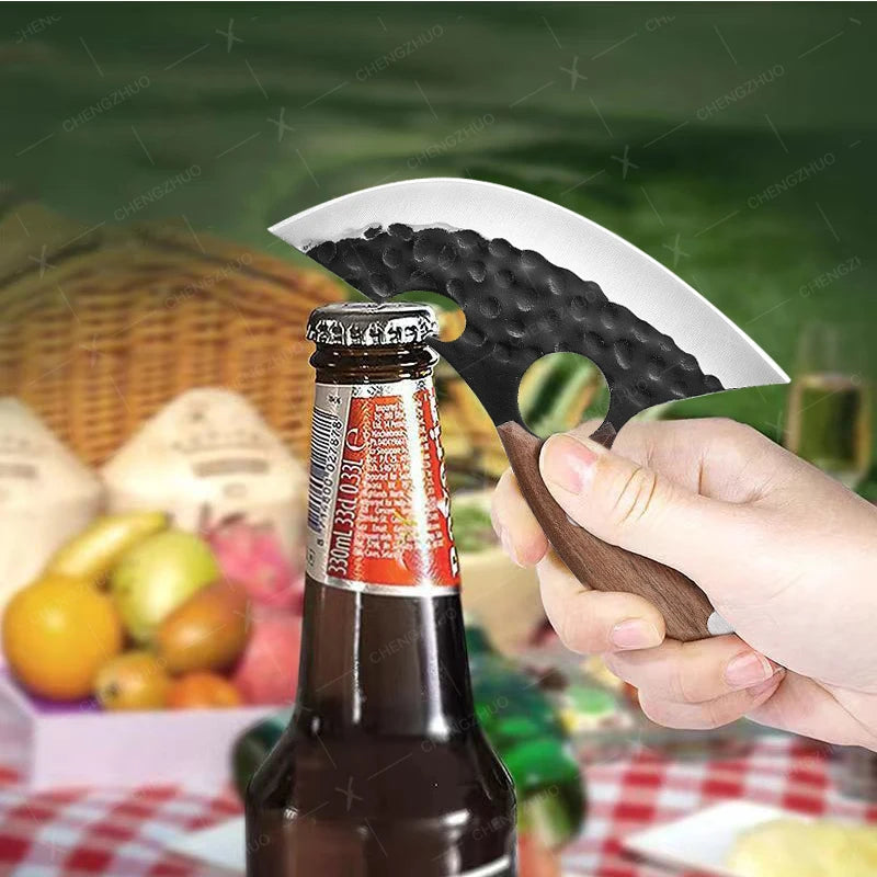 Handmade Forged Meat Cleaver Chef Knives Butcher Boning Knife Kitchen Knives Fishing Knife Fruit Barbecue Knife with Cover