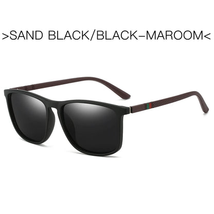 Men's Polarized Sports Sunglasses – UV400 Mirror Square Fishing Eyewear