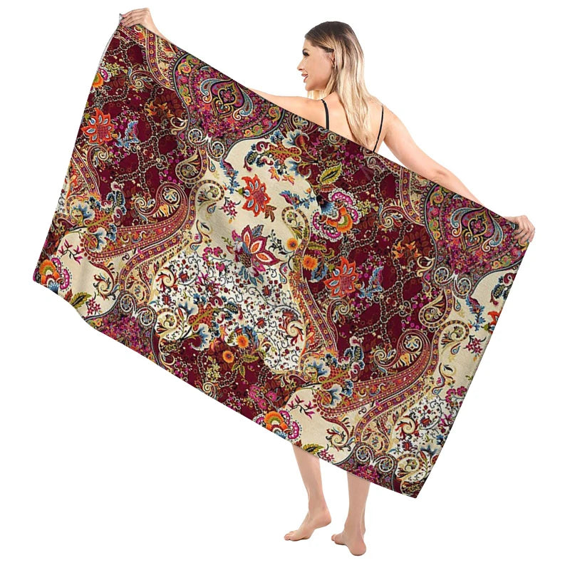 Quick-Dry Microfiber Beach & Bath Towel – Lightweight, Super Absorbent