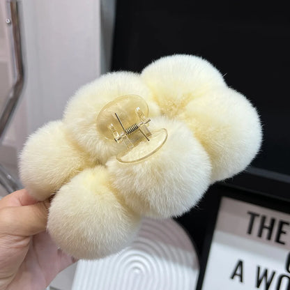 Furry Korean Hair Claw Clip – Fashion Barrette for Women