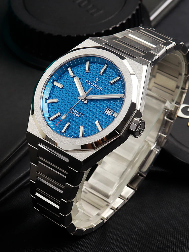 Cronos Luxury Men Watch For Men 39mm Skyline PT5000 SW200 Movement Automatic Wristwatches Sapphire 10ATM See-through Back L6028M