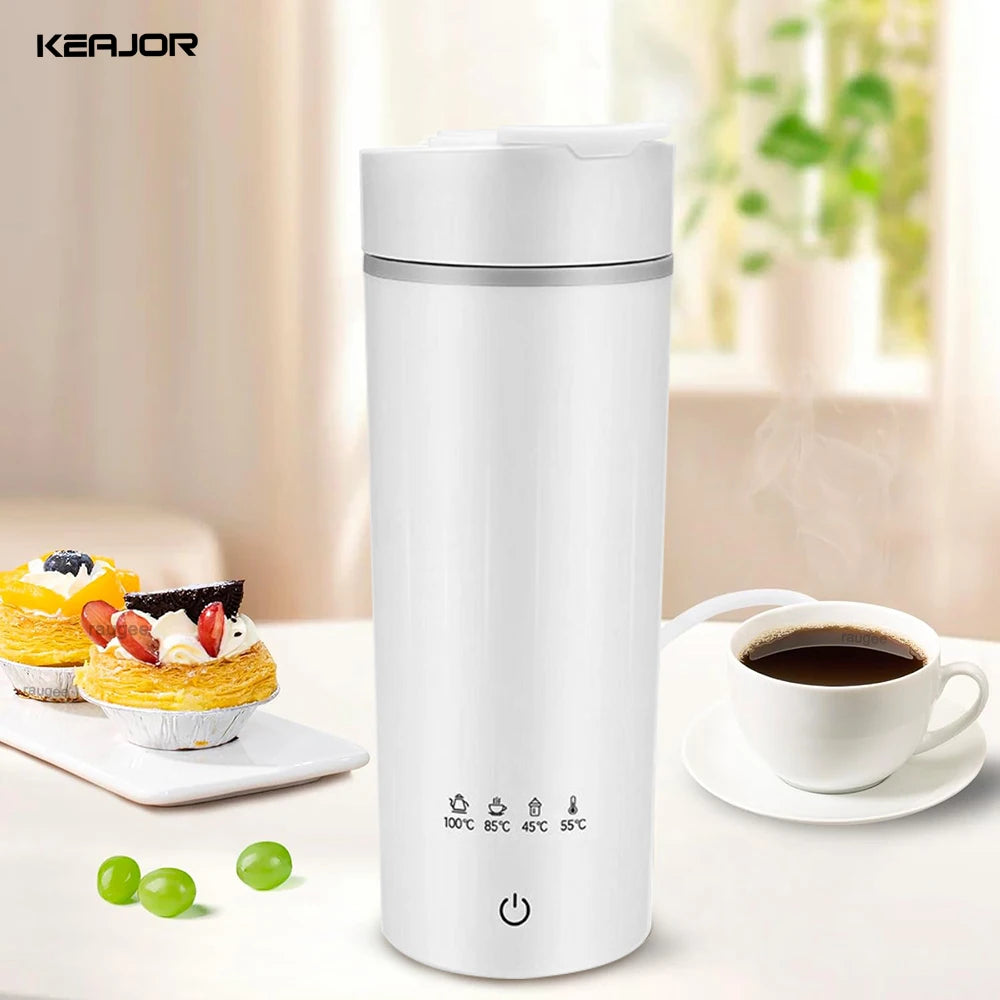 Portable Electric Kettle 475ML – Mini Travel Water Heater for Coffee & Tea