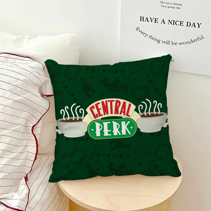 Classic Friends TV Show Cushion Cover – Sofa & Bedroom Headboard Backrest Square Pillowcase
