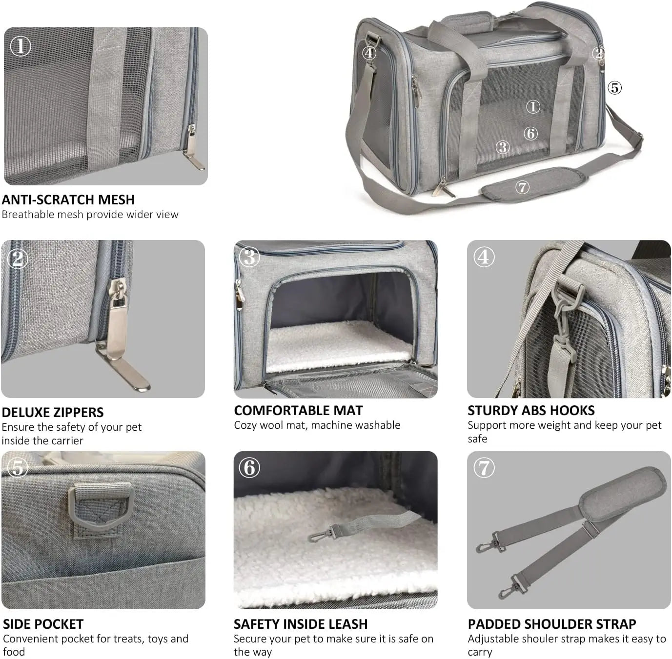 Airline Approved Pet Carrier – Soft Sided for Cats & Dogs